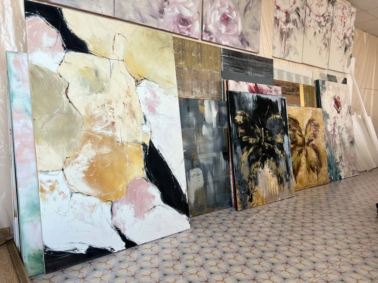 Original Abstract Expressionism Abstract Printmaking by Marina Skromova