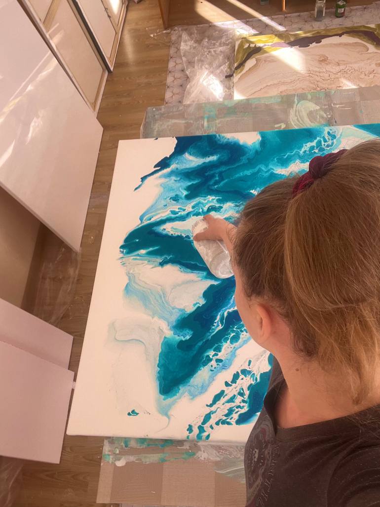 Original Abstract Expressionism Abstract Painting by Marina Skromova