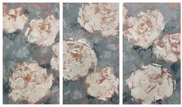 Three sets of Abstraction Peach Peonies thumb