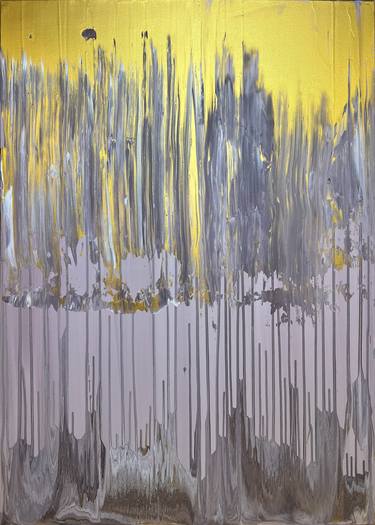 Golden rain abstraction. thumb