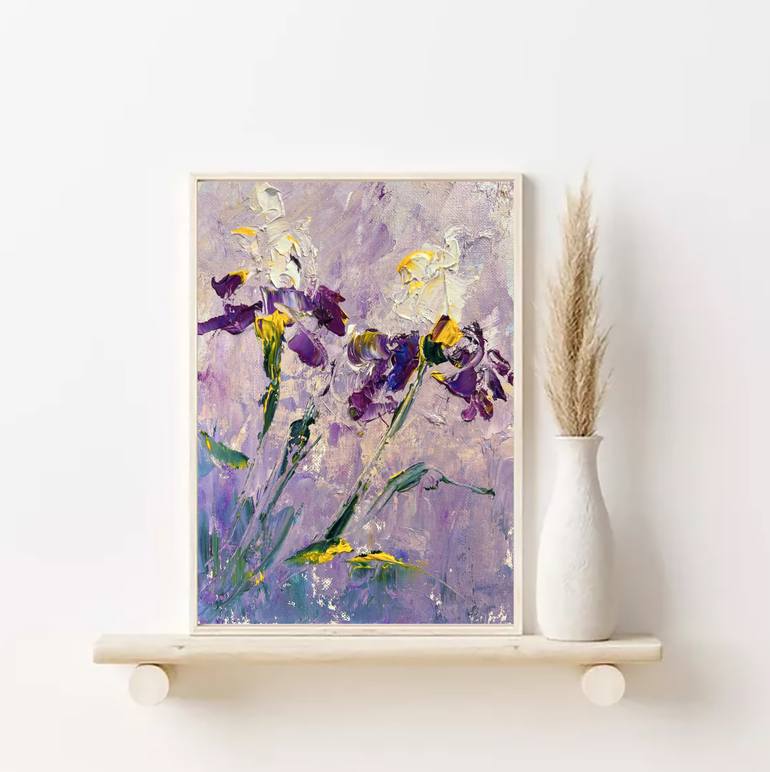 Original Abstract Floral Printmaking by Marina Skromova