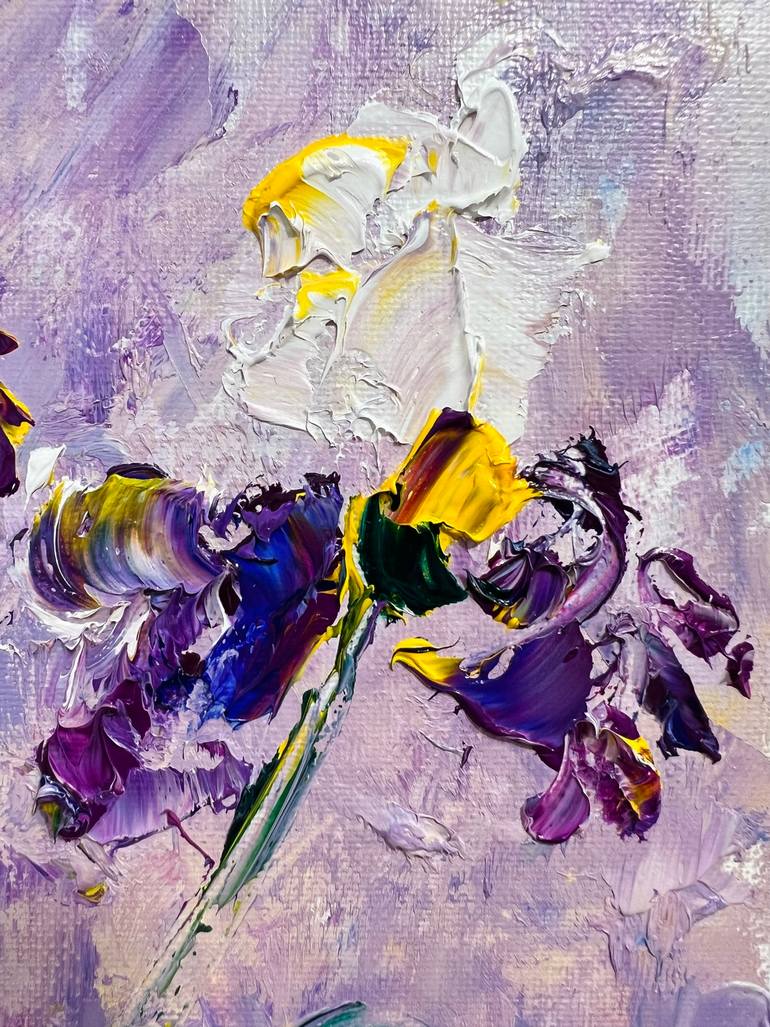 Original Abstract Floral Printmaking by Marina Skromova