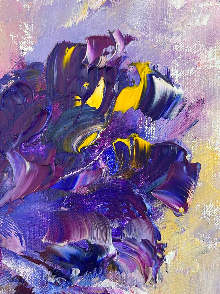 Original Abstract Floral Printmaking by Marina Skromova