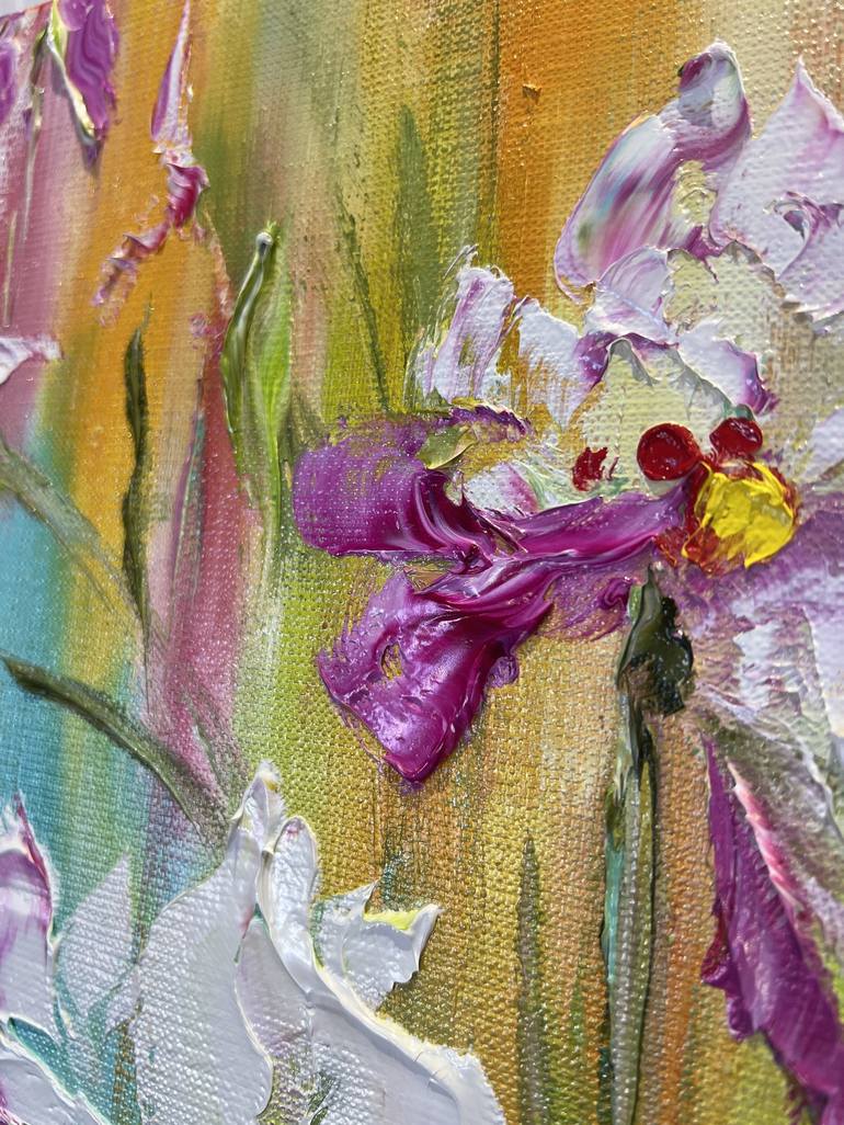 Original Abstract Floral Mixed Media by Marina Skromova