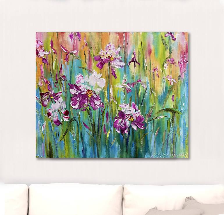 Original Abstract Floral Mixed Media by Marina Skromova