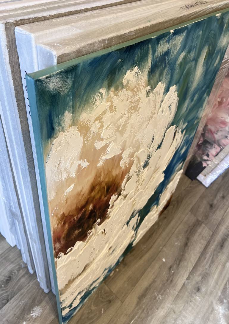 Original Abstract Floral Printmaking by Marina Skromova