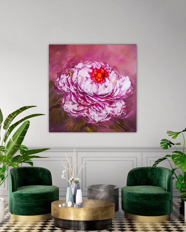 Original Abstract Expressionism Floral Painting by Marina Skromova