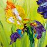 Field irises amaze me with their natural beauty. Pastose strokes enhance their beauty.