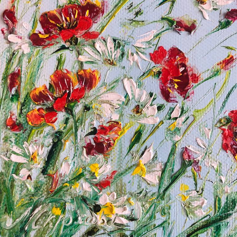 Original Impressionism Floral Painting by Marina Skromova
