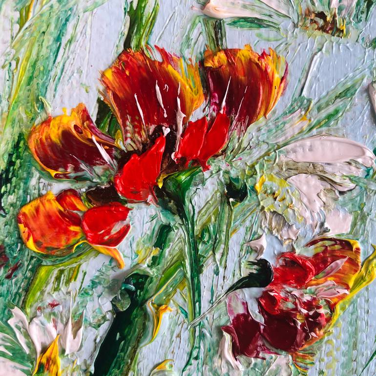 Original Impressionism Floral Painting by Marina Skromova