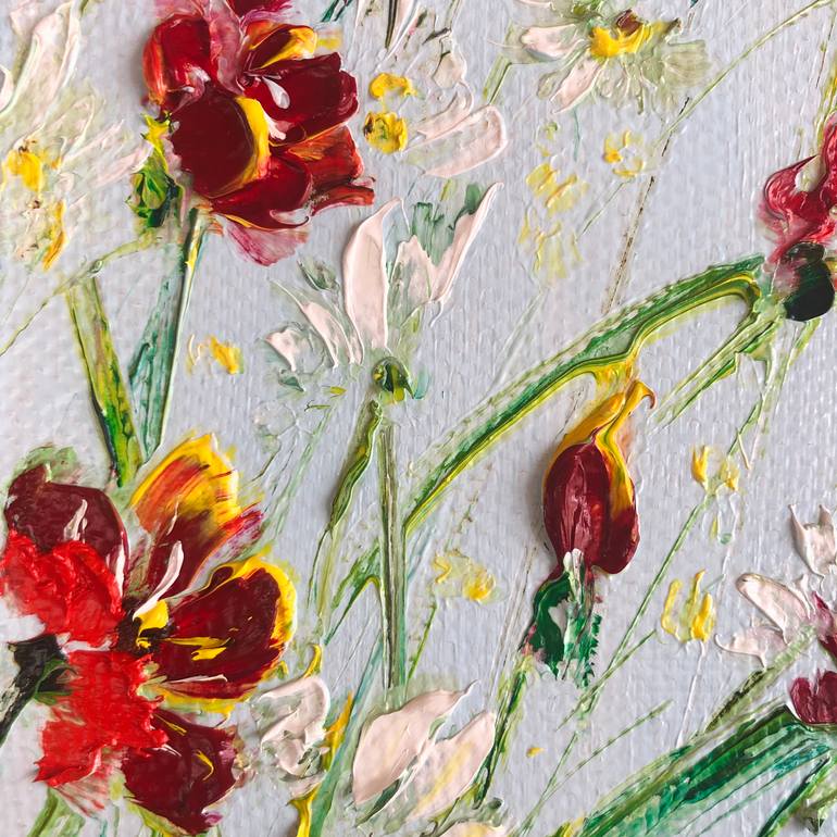 Original Impressionism Floral Painting by Marina Skromova