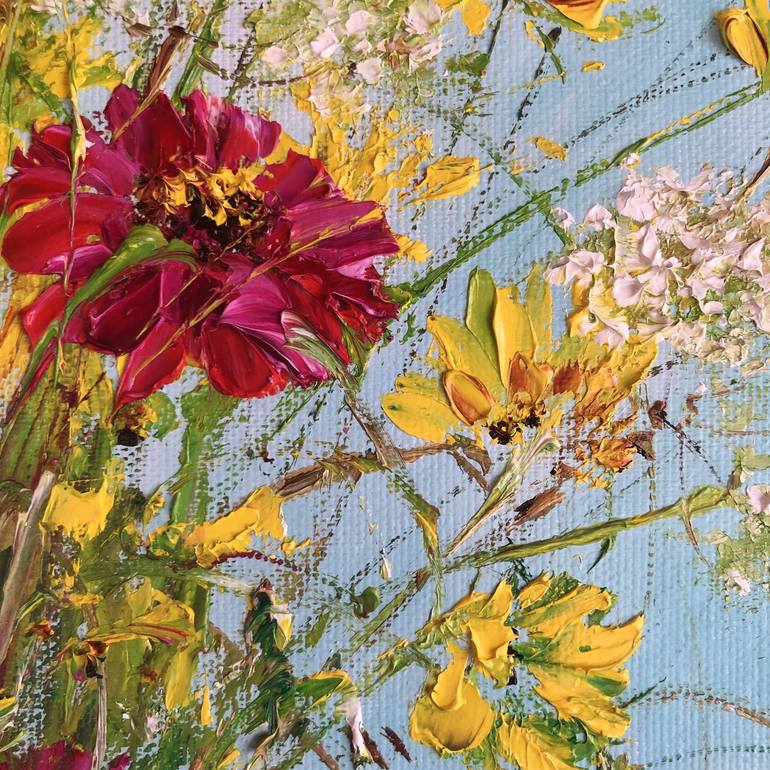 Original Impressionism Floral Painting by Marina Skromova