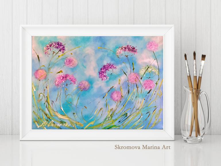 Original Impressionism Floral Painting by Marina Skromova