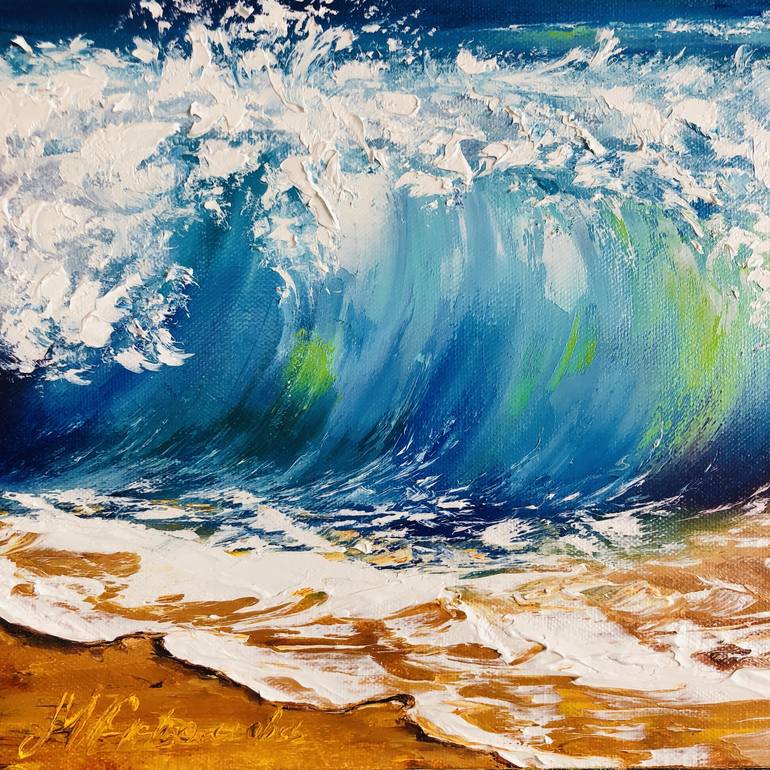 Original Impressionism Seascape Printmaking by Marina Skromova