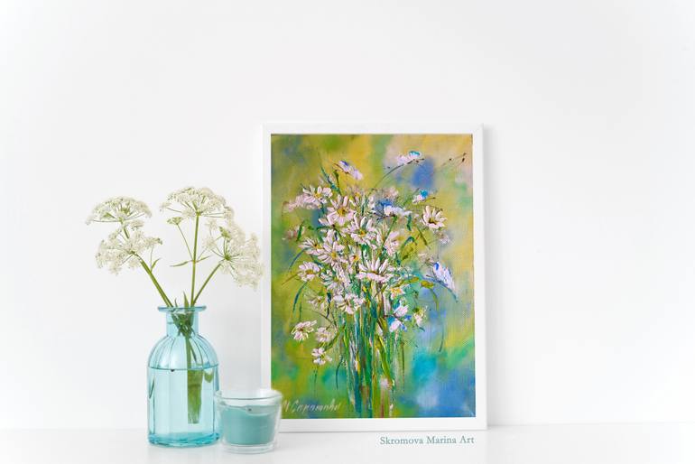 Original Art Deco Floral Printmaking by Marina Skromova