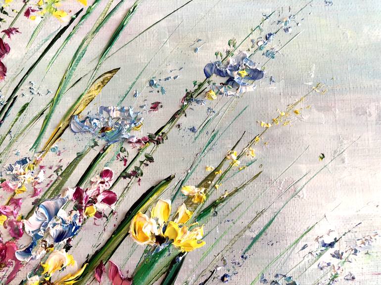 Original Impressionism Floral Printmaking by Marina Skromova