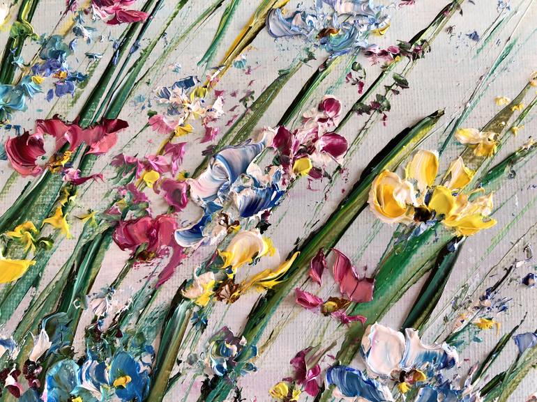 Original Impressionism Floral Printmaking by Marina Skromova