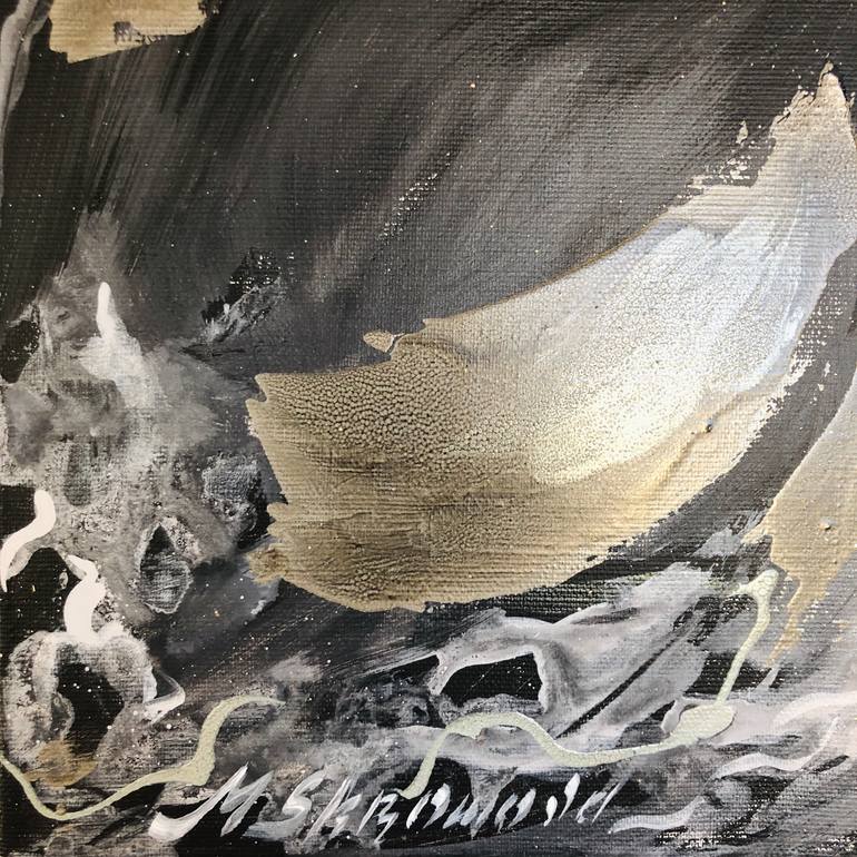 Original Abstract Expressionism Floral Printmaking by Marina Skromova