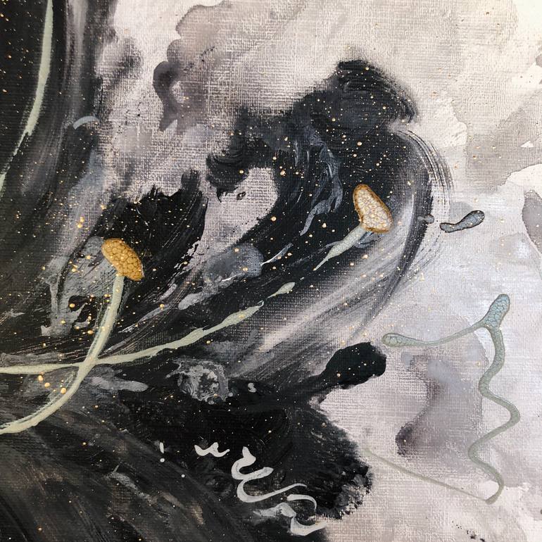 Original Abstract Expressionism Floral Printmaking by Marina Skromova