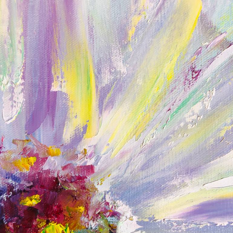 Original Abstract Expressionism Floral Printmaking by Marina Skromova