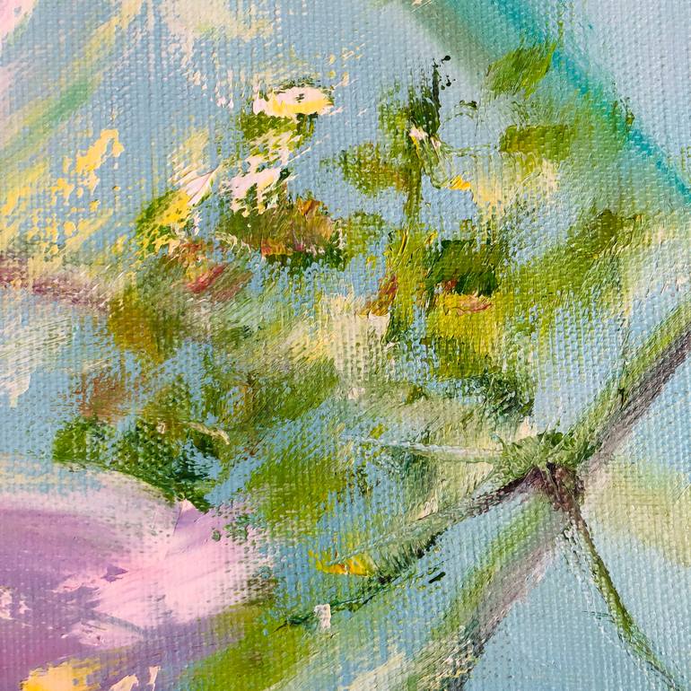 Original Abstract Expressionism Floral Printmaking by Marina Skromova