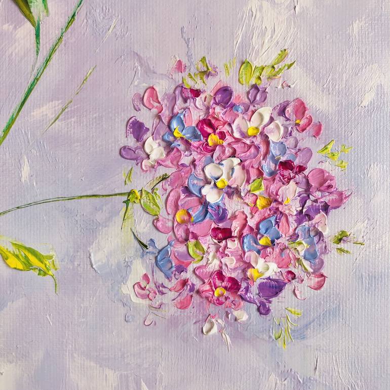 Original Abstract Floral Printmaking by Marina Skromova