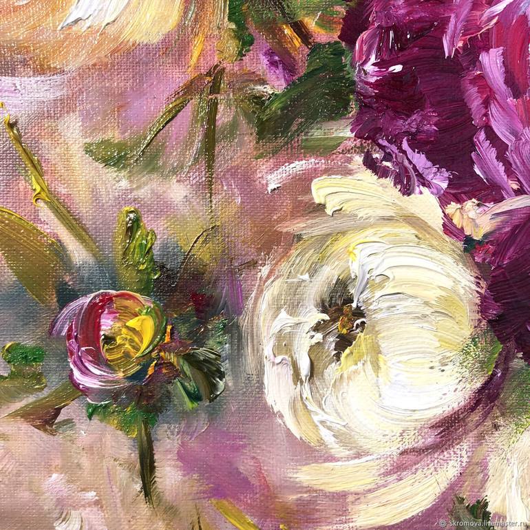 Original Realism Floral Painting by Marina Skromova