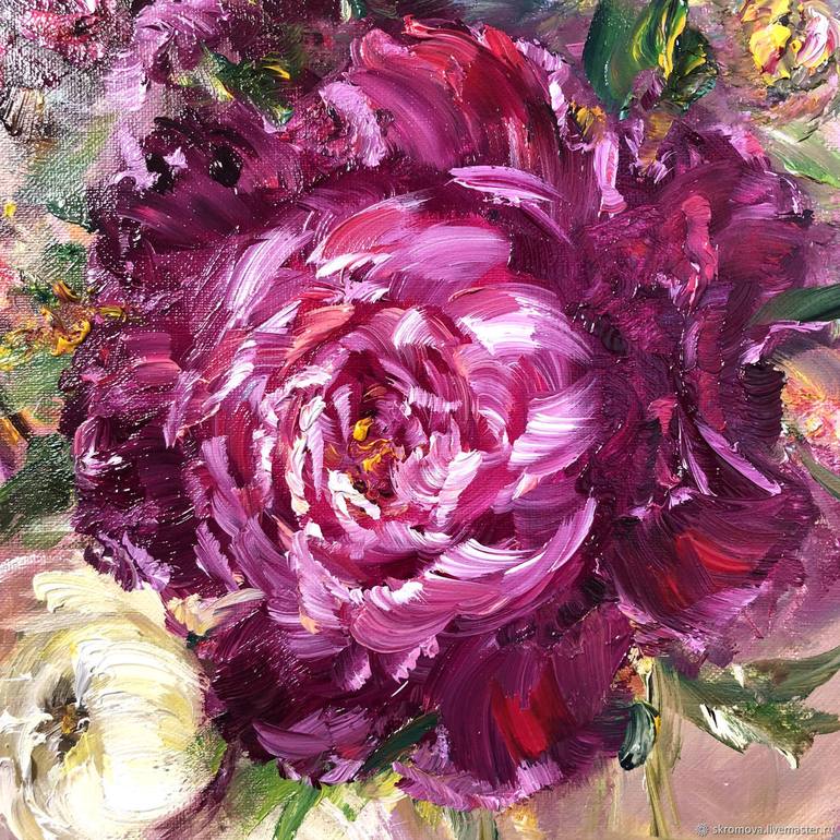 Original Realism Floral Painting by Marina Skromova