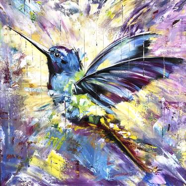 ENERGY OF LIFE -  Exotic colorful Hummingbird. thumb