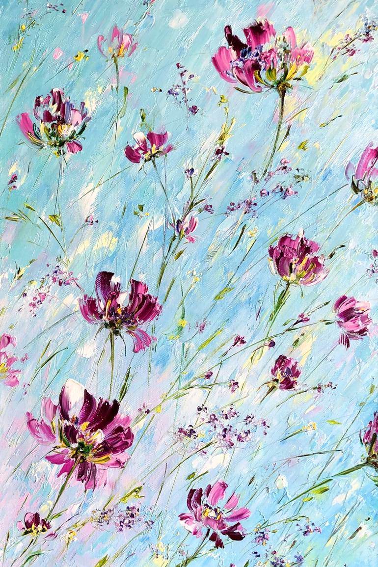 Floating Buds Floral Botanical Abstract Watercolor Fine Art Giclee Print Original Artwork