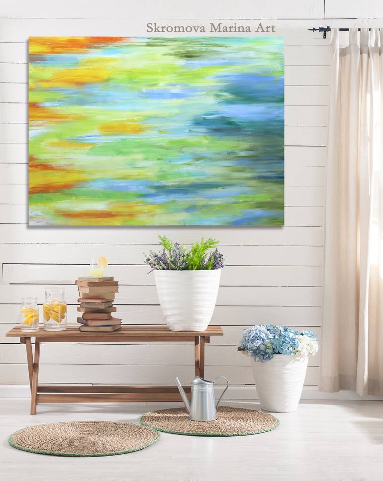 Original Abstract Expressionism Abstract Printmaking by Marina Skromova