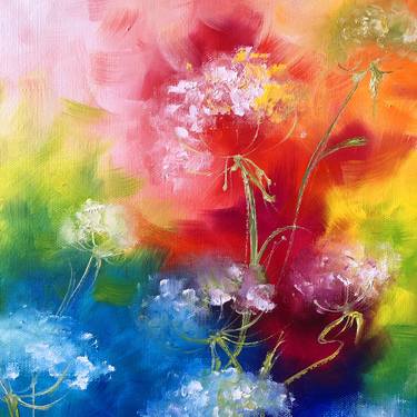 Original Impressionism Floral Printmaking by Marina Skromova