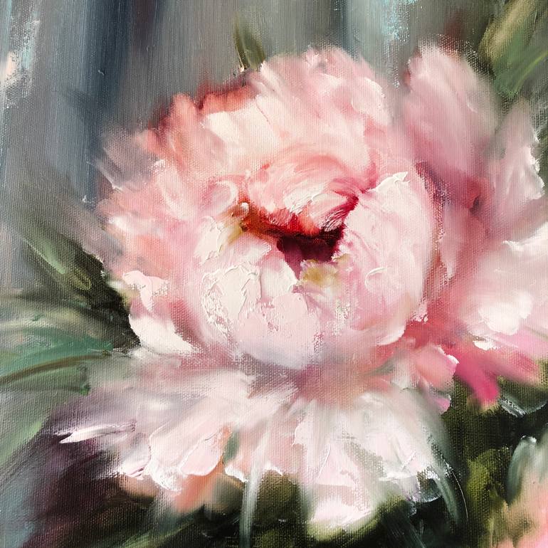 Original Abstract Floral Printmaking by Marina Skromova