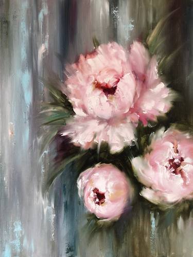 ROYAL PEONY - Pink Peony wall art. Picture to the library. thumb