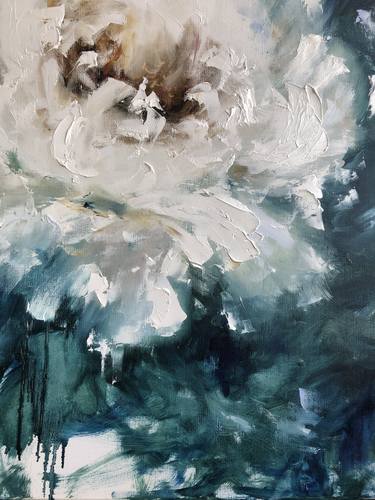 MISTY PEONY - Floral conceptual Abstraction, Modern Abstraction. thumb