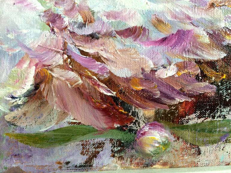 Original Impressionism Floral Printmaking by Marina Skromova