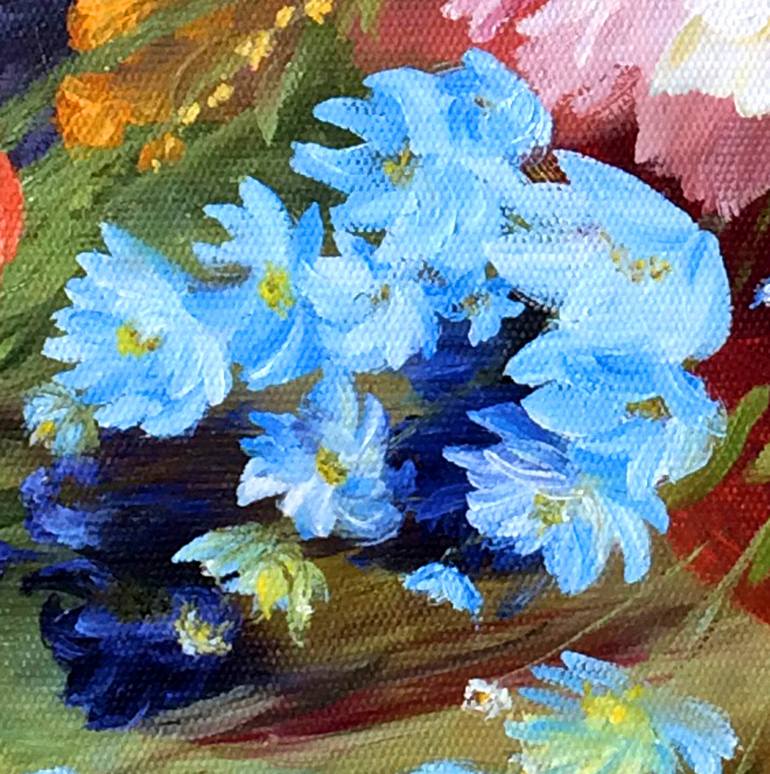 Original Impressionism Floral Printmaking by Marina Skromova