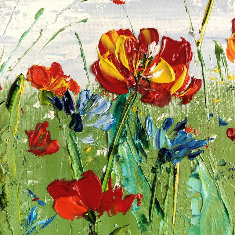 Original Impressionism Floral Printmaking by Marina Skromova