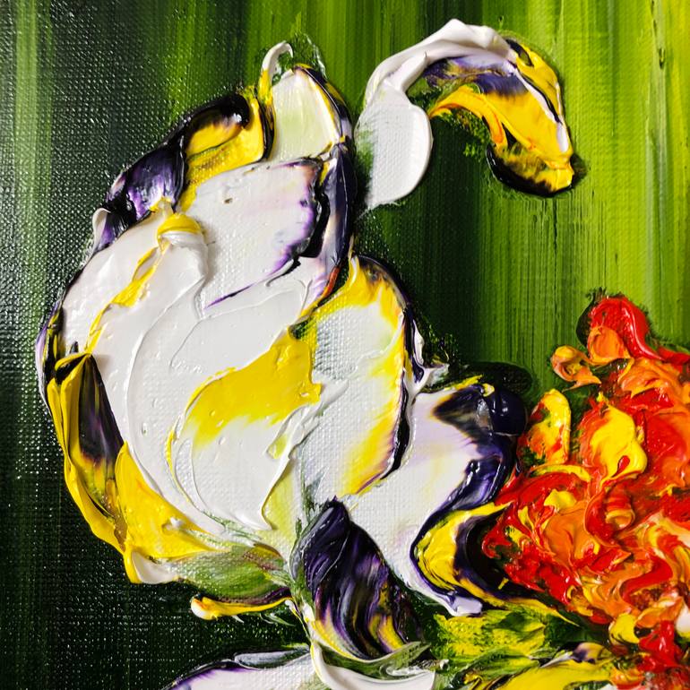 Original Art Nouveau Floral Printmaking by Marina Skromova