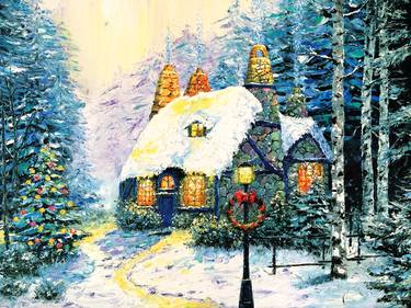 WINTER FAIRY TALE - Fairy tale house, House in the forest. thumb