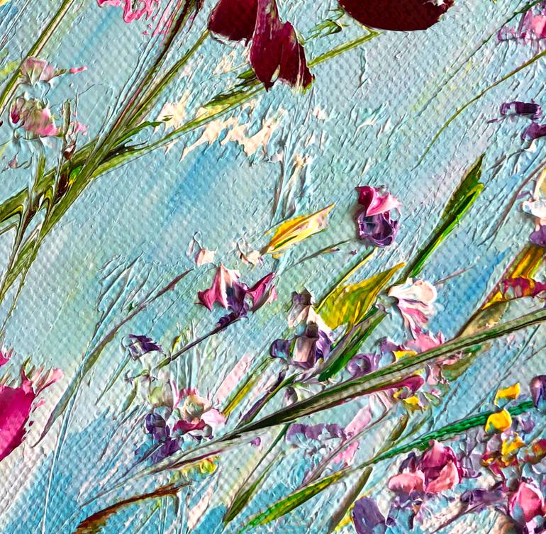 Original Abstract Floral Printmaking by Marina Skromova