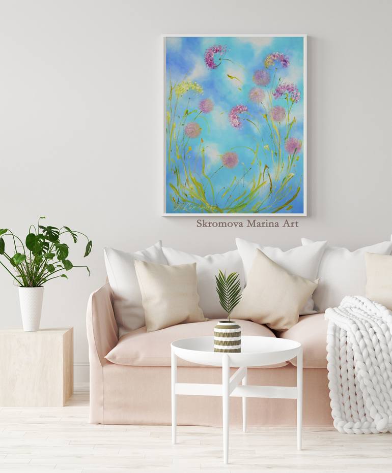 Original Abstract Botanic Printmaking by Marina Skromova
