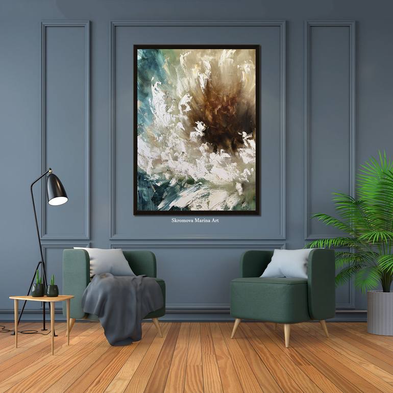 Original Abstract Expressionism Abstract Painting by Marina Skromova