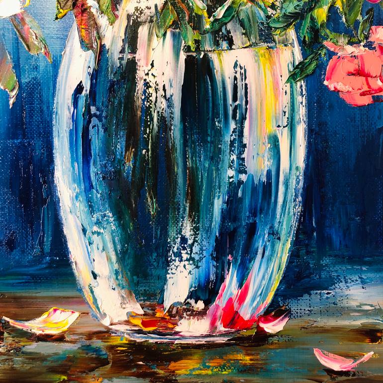 Original Art Deco Floral Printmaking by Marina Skromova