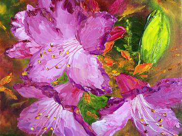 Print of Impressionism Floral Printmaking by Marina Skromova