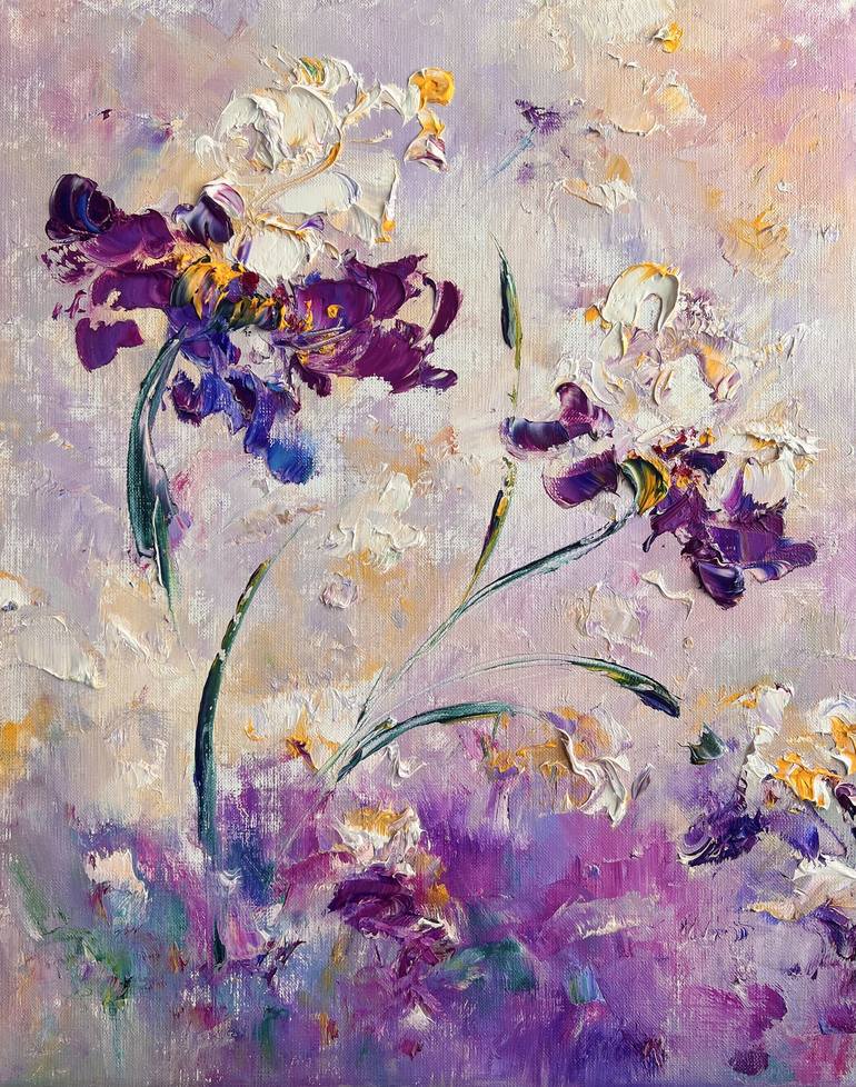 Original Abstract Floral Painting by Marina Skromova