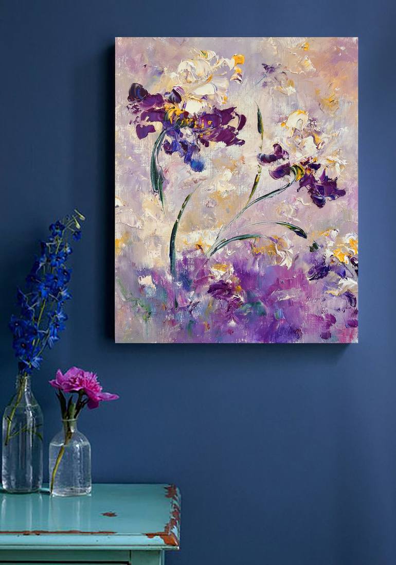 Original Abstract Floral Painting by Marina Skromova