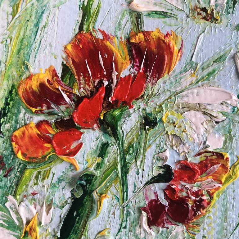 Original Expressionism Botanic Printmaking by Marina Skromova