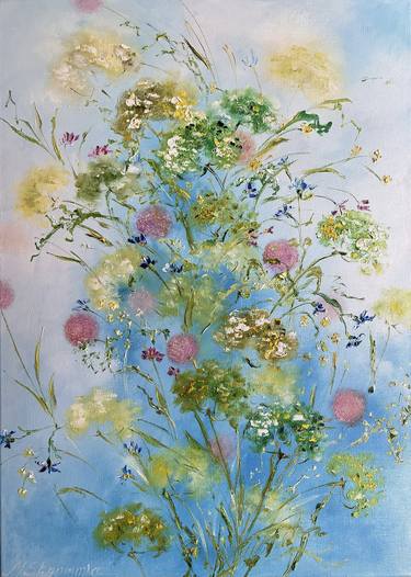 Print of Abstract Floral Printmaking by Marina Skromova