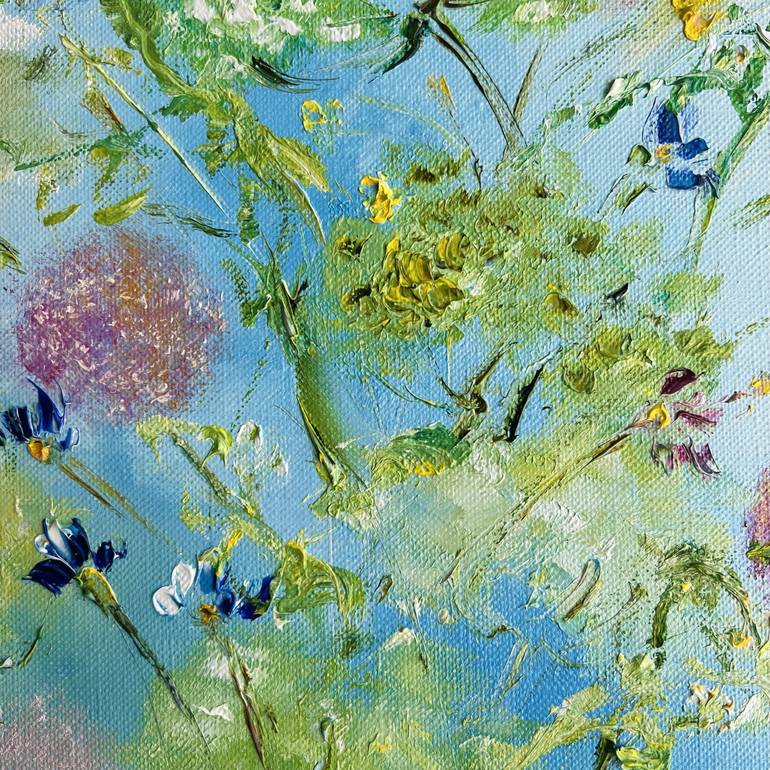 Original Abstract Floral Printmaking by Marina Skromova